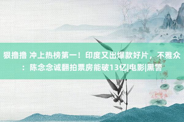 狠撸撸 冲上热榜第一！印度又出爆款好片，不雅众：陈念念诚翻拍票房能破13亿|电影|黑警